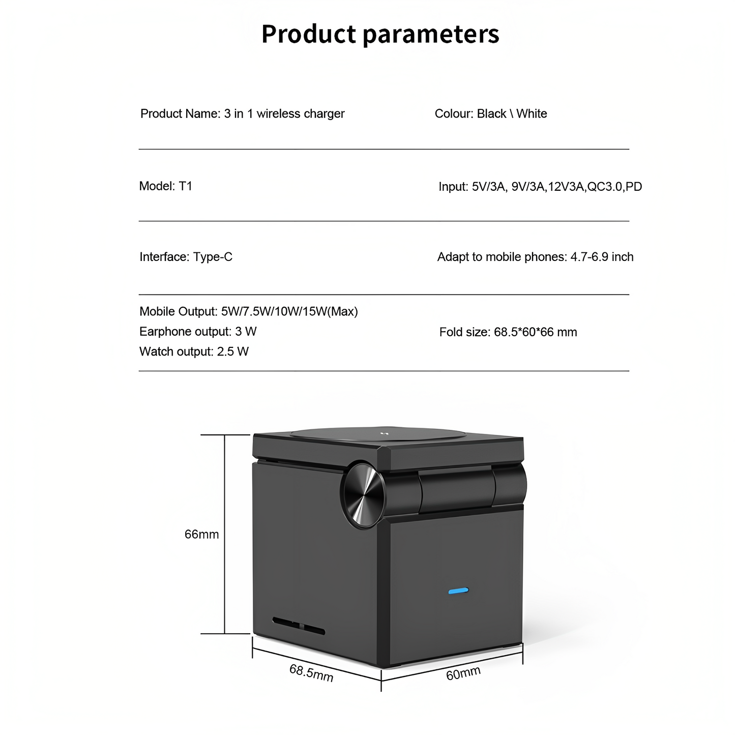 Volt Flip – 3-in-1 Wireless Charger Nex Waves