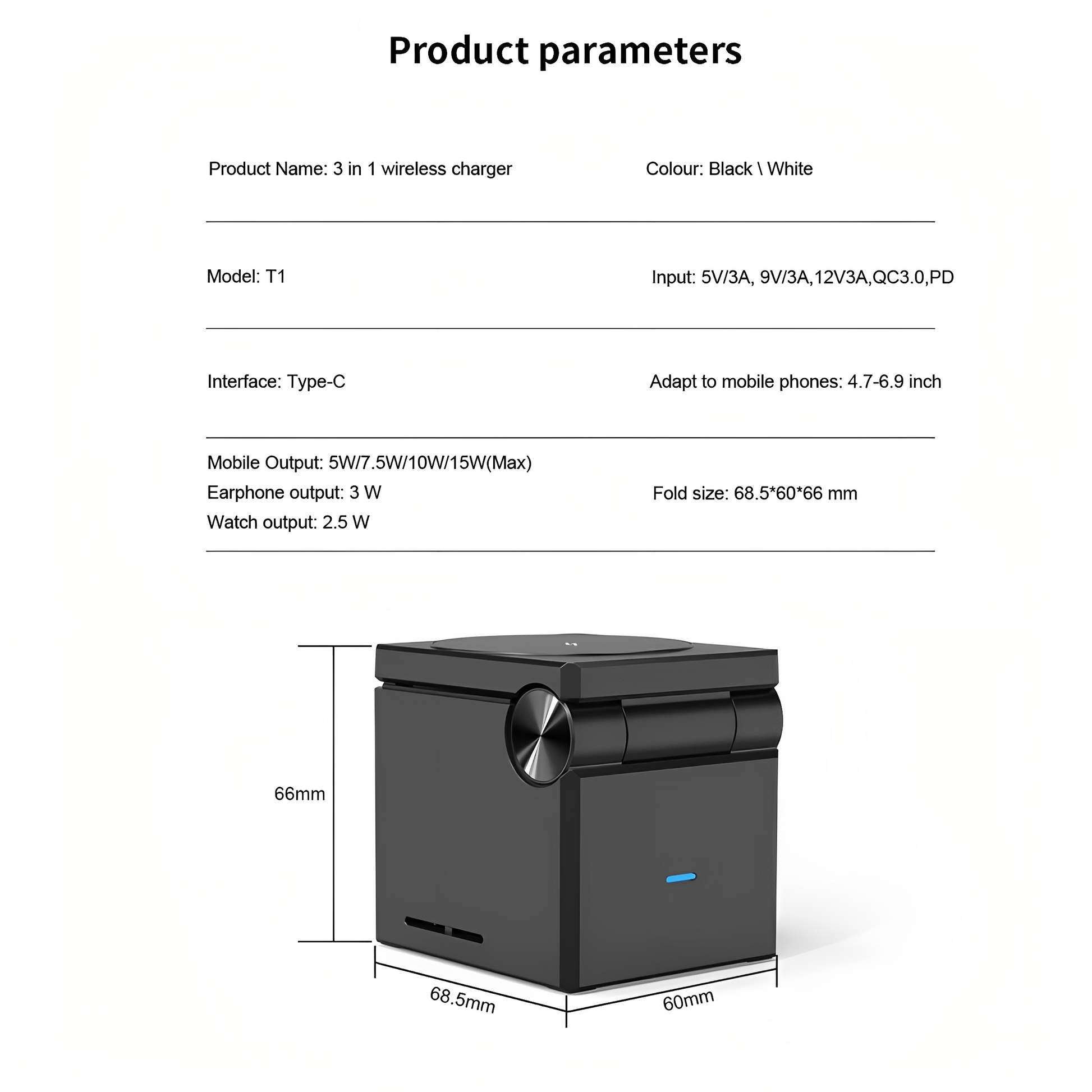 Volt Flip – 3-in-1 Wireless Charger Nex Waves