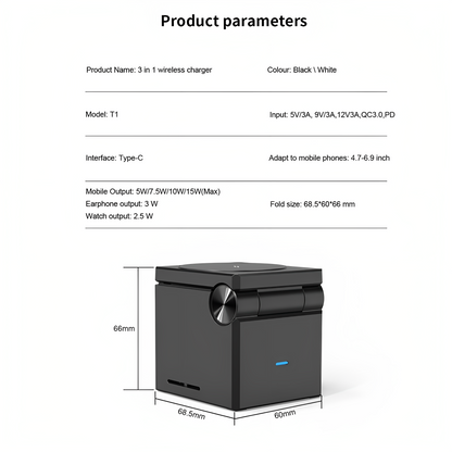Volt Flip – 3-in-1 Wireless Charger Nex Waves