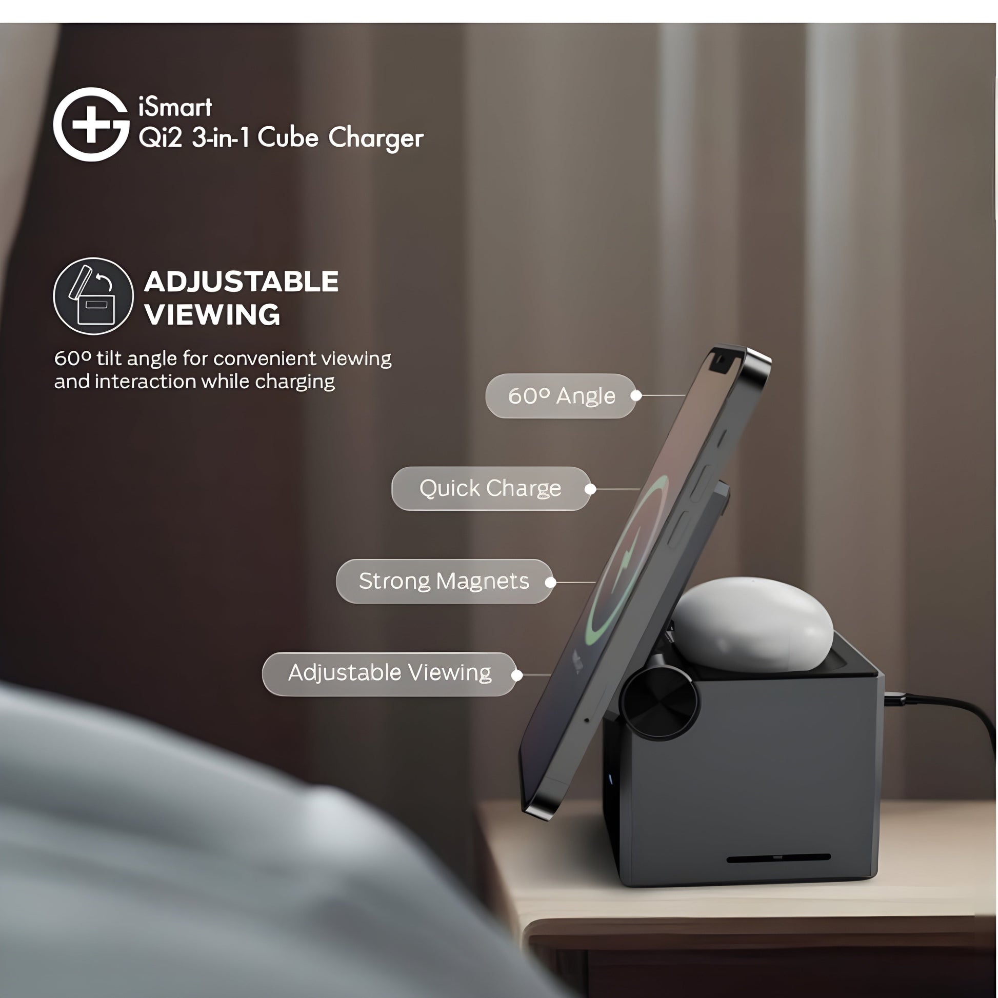 Volt Flip – 3-in-1 Wireless Charger Nex Waves