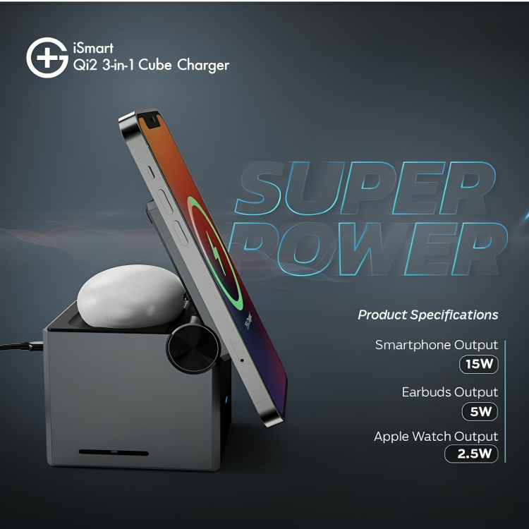 Volt Flip – 3-in-1 Wireless Charger Nex Waves